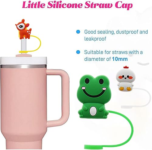 Miniatura 4 de Tapa de popote para copa Stanley, cubierta de popote compatible con vaso de 30 y 40 onzas con asa, tapas de puntas de popote reutilizables a prueba