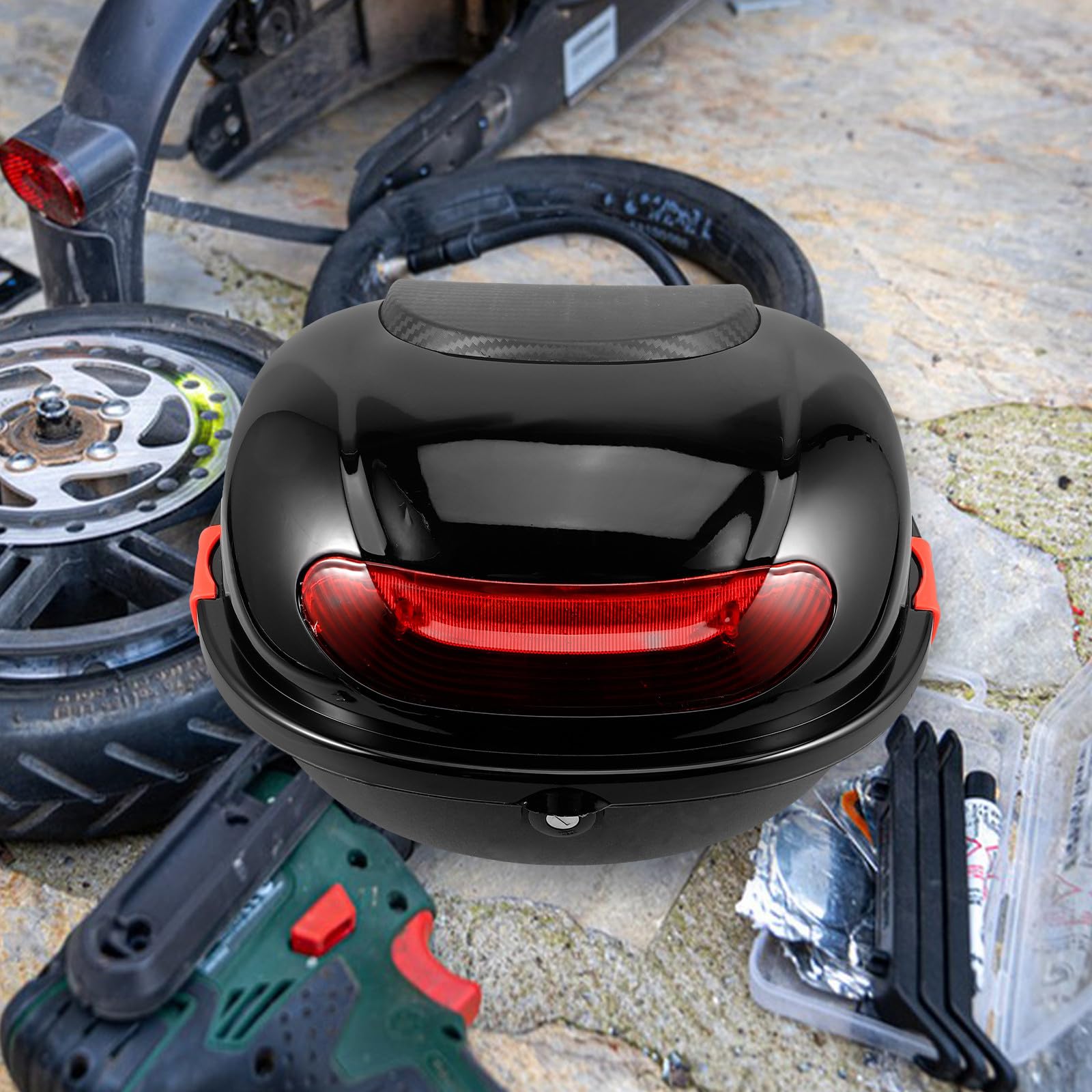 ABOOFAN Bauletto per Moto, Box Posteriore Pp con Schienale