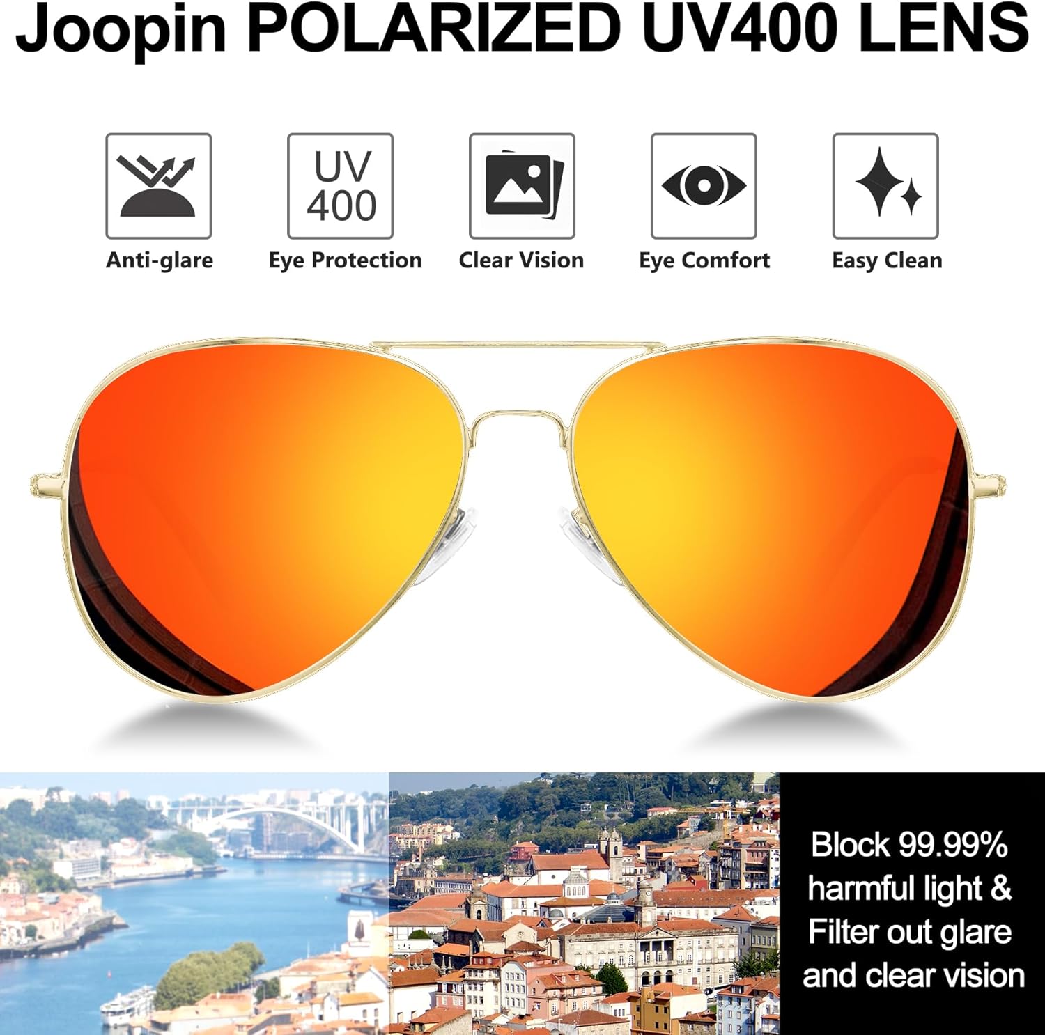 Joopin Bulk Trendy Aviation Sunglasses Polarized UV Protection Retro Sun Glasses Cool Sunnies Fashion Shades - Image 4