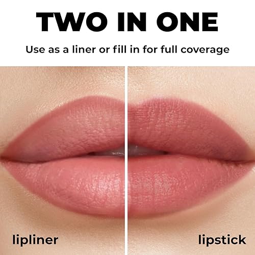 Miniatura 5 de Lamel Lápiz Delineador de Labios en Gel Mate  Textura Ligera y Cremosa - Afilable - Larga Duración y Resistente al Agua - Altamente Pigmentado y