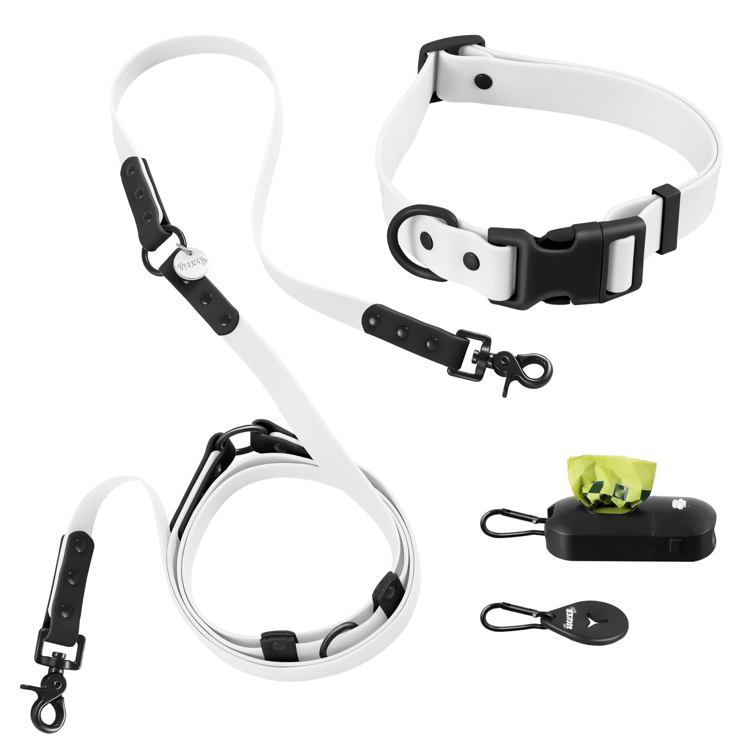 Laisse et collier mains libres pour courir la nuit avec chien Luna WLK1006F-5SET LED