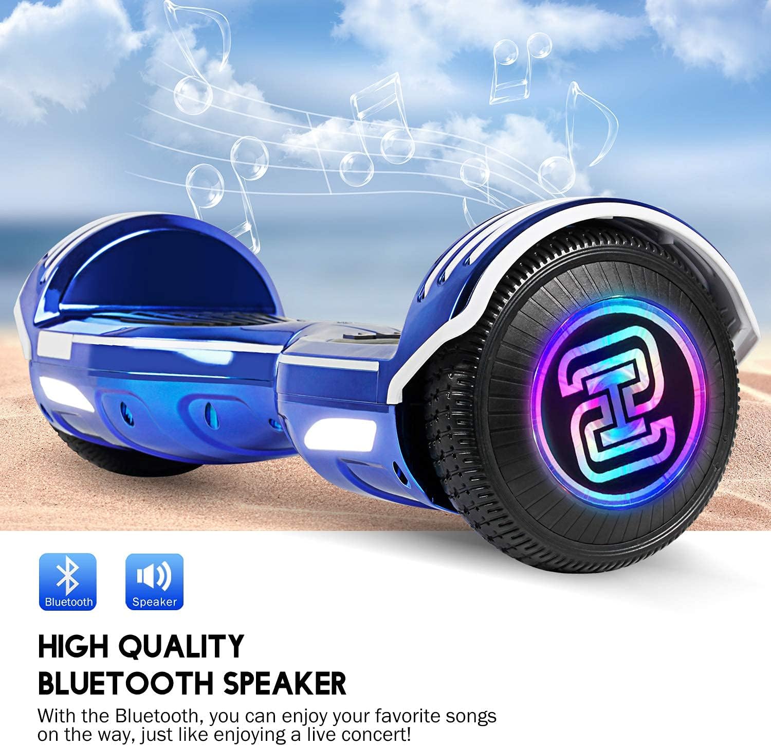 One-Day Sale: Up to 40% Off SISIGAD Hoverboard, Hoverboard for Kids Ages 6-12, 6.5 Two-Wheel Self Balancing Hoverboard with Bluetooth Speaker