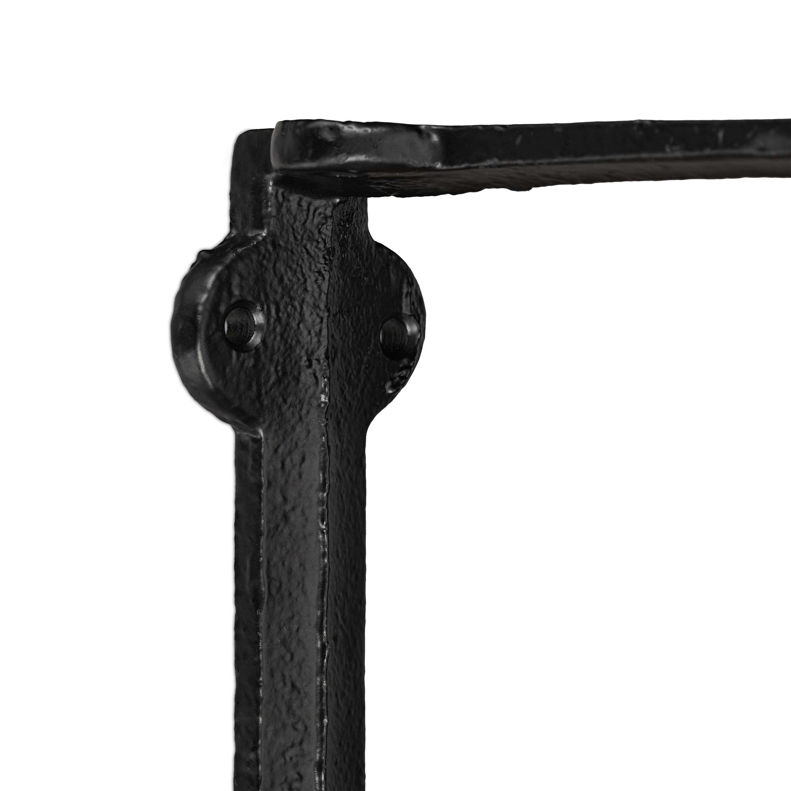 Lot de 6 équerres d'étagère en Fonte Antique, Vintage, Motif chaîne, Support Mural pour étagère, Noir
