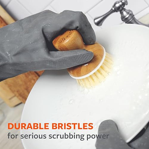 Miniatura 6 de Full CircleDespachador de jabónBubble Up de cerámica con esponja color blanco