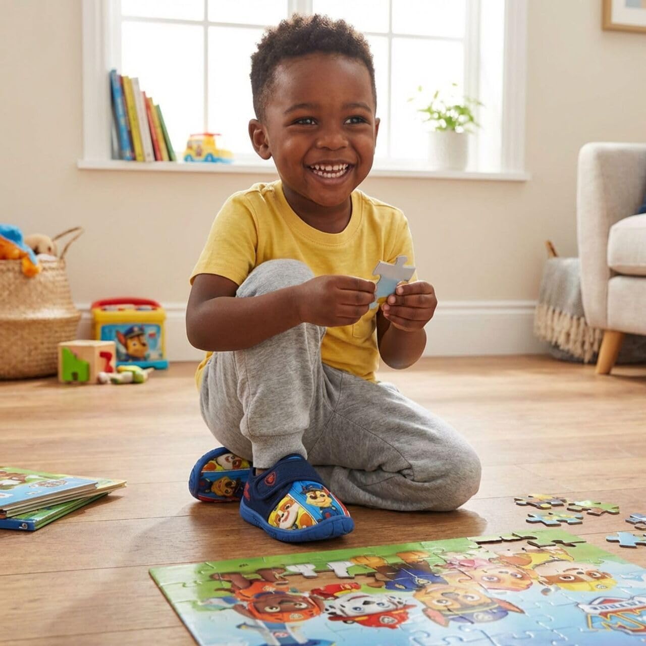 Leomil Paw Patrol Chaussons garçon Pantoufles Enfants, Idéal pour la maison et la Maternelle
