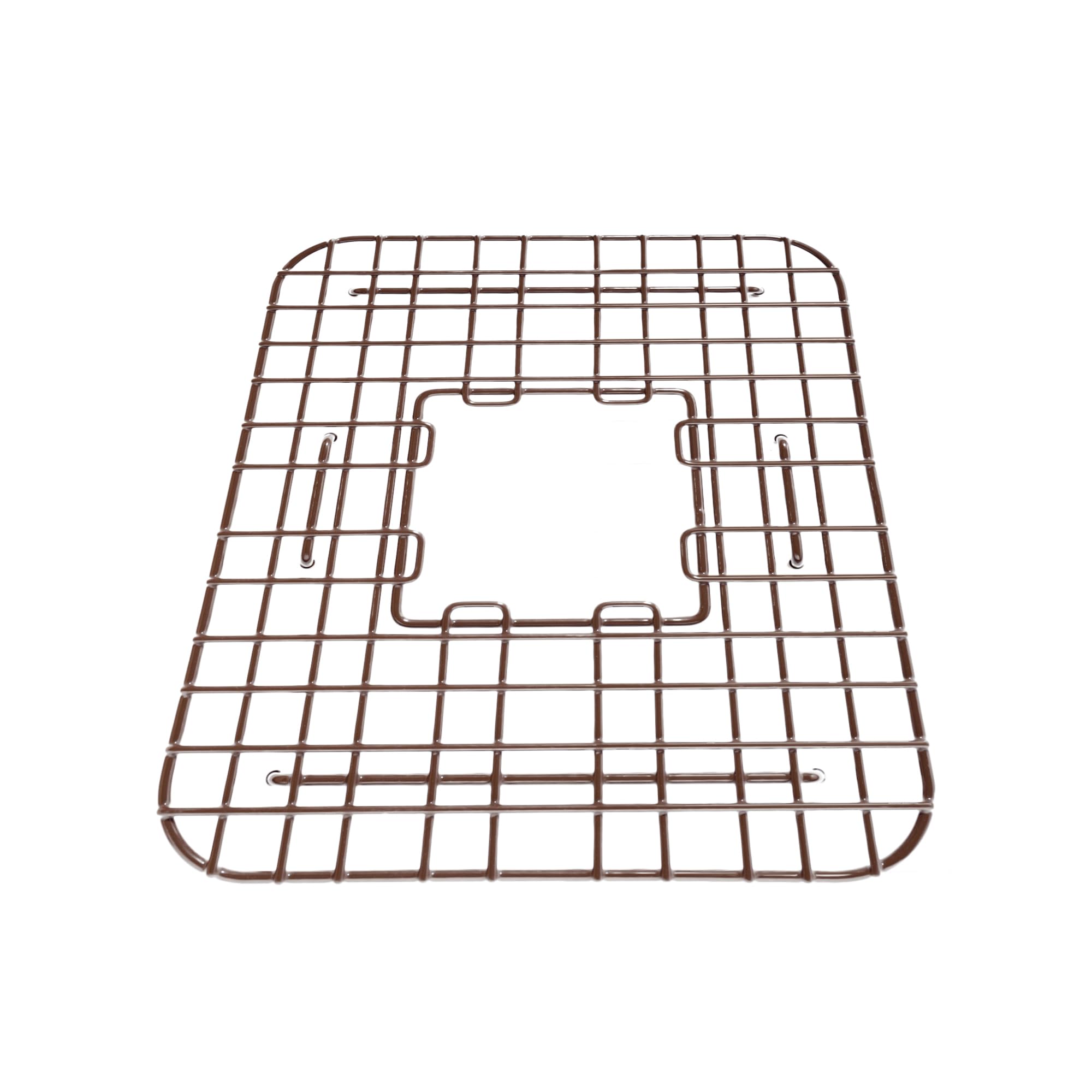 Sinkology SG002-14 Gehry Copper Bottom Grid Heavy Duty Vinyl Coated Kitchen Sink, Antique Brown