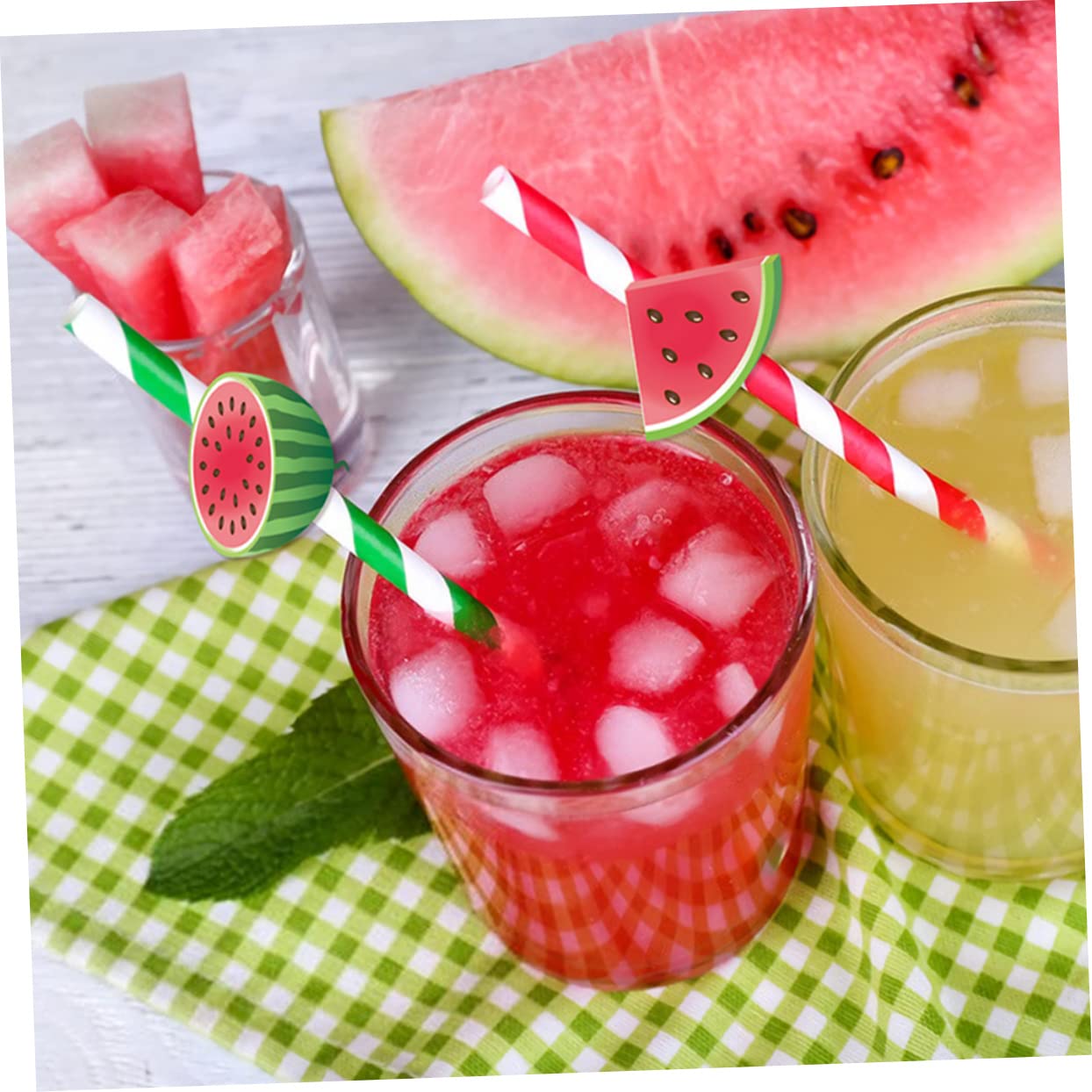 CALLARON 160pezzi Decorative Anguria Per Biodegradabili Per Compleanni e Hawaii Per Cocktail e Bevande