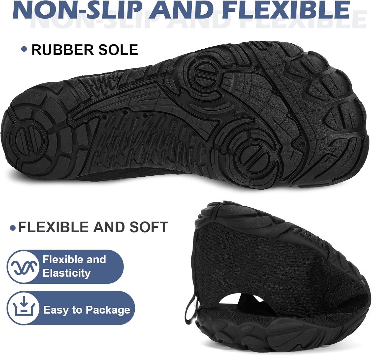 Hike Barefoot Shoes Women Men with Wide Toe Box Footwear Healthy Non-Slip Hike Beach Pool Aqua Swim Surf Hiking Running Athletic Water Shoe - Image 6