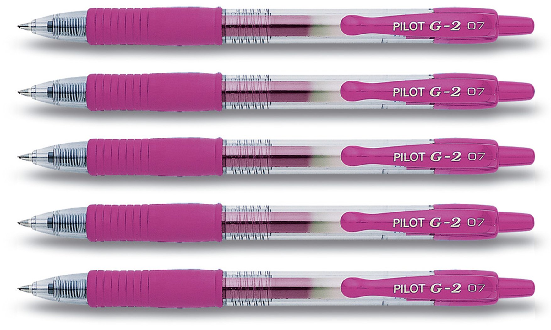 Pilot G2 Retractable Gel Pens, Pink, 5 Stifte — image 1