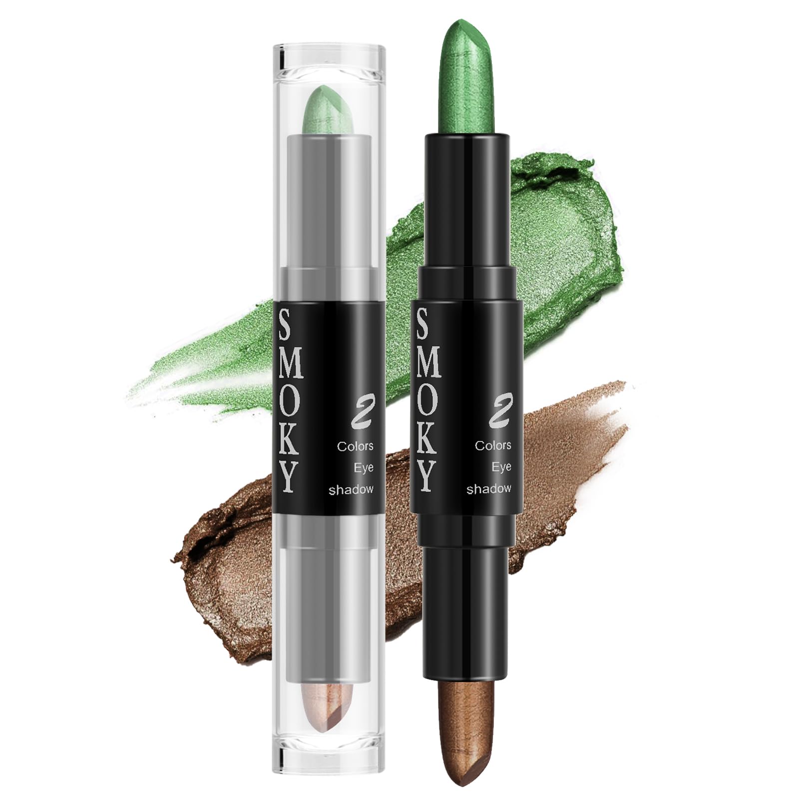Boobeen Sombra de Ojos en Barra, Lápiz de Sombra de Ojos con Purpurina y Brillo, Resaltador de Ojos para Mujer, Resistente al Agua y de Larga Duración