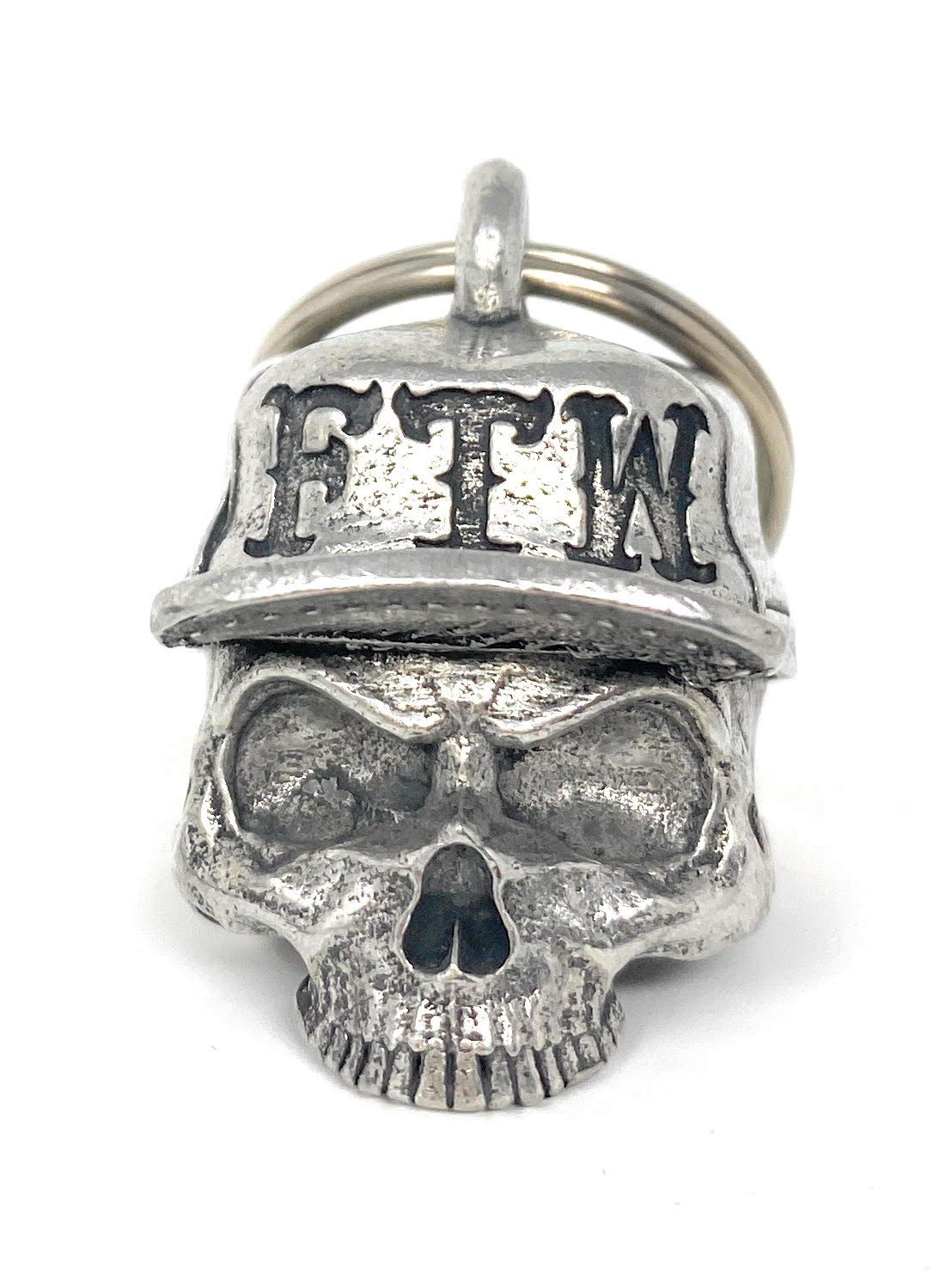 Bravo Bells FTW Skull Hat Bell - Biker Bell Accessory or Key Chain for Good Luck on The Road
