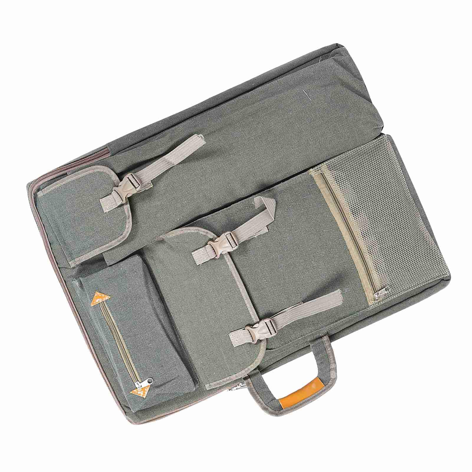 Denash Painting Bag, Canvas Bag, Large for Outdoor Paint Box (Smoke Gray)