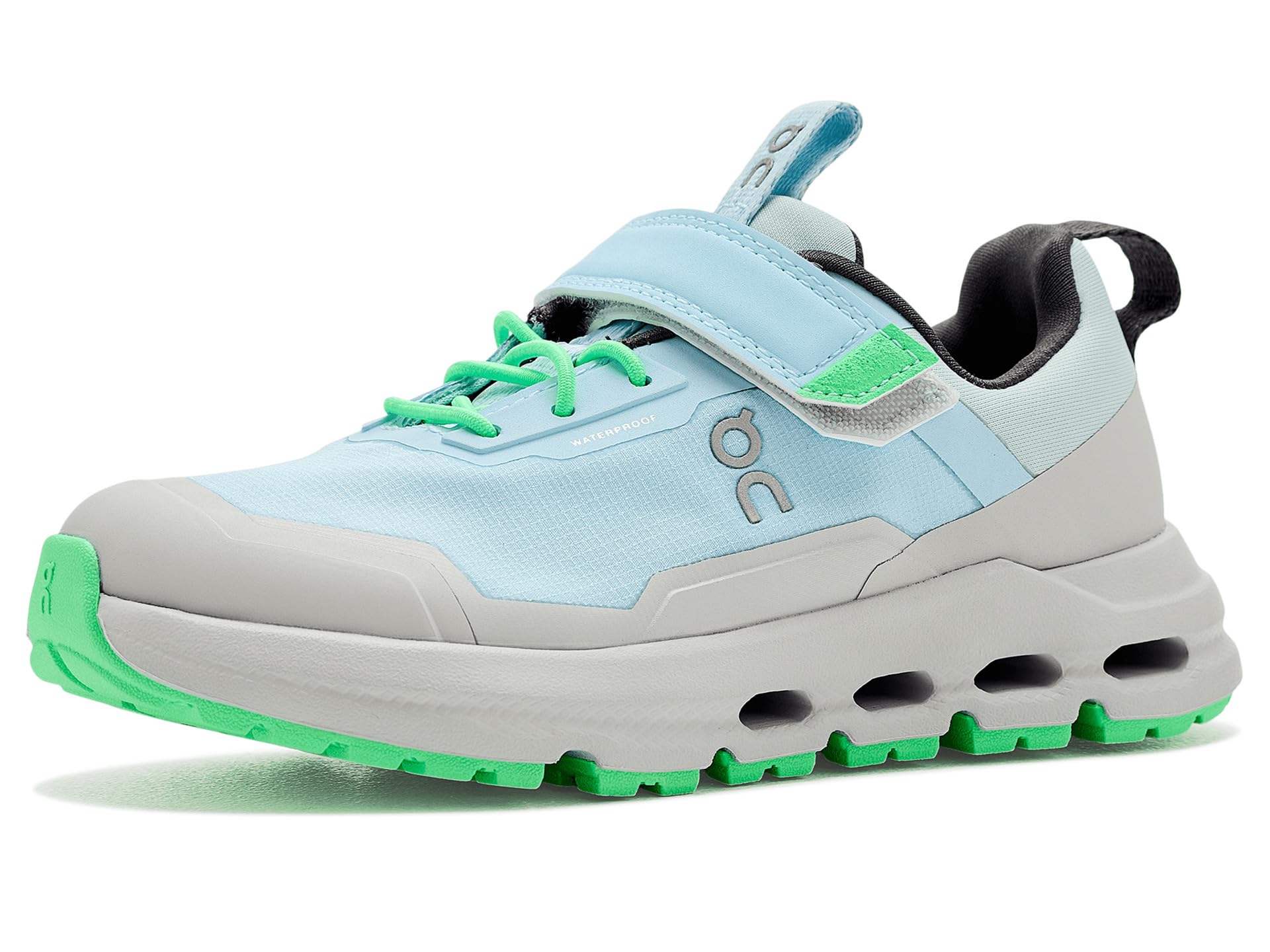 On Unisex Kid Cloudhero Waterproof (Little Kid), Topaz/Glacier, 10.5, Medium, Little Kid