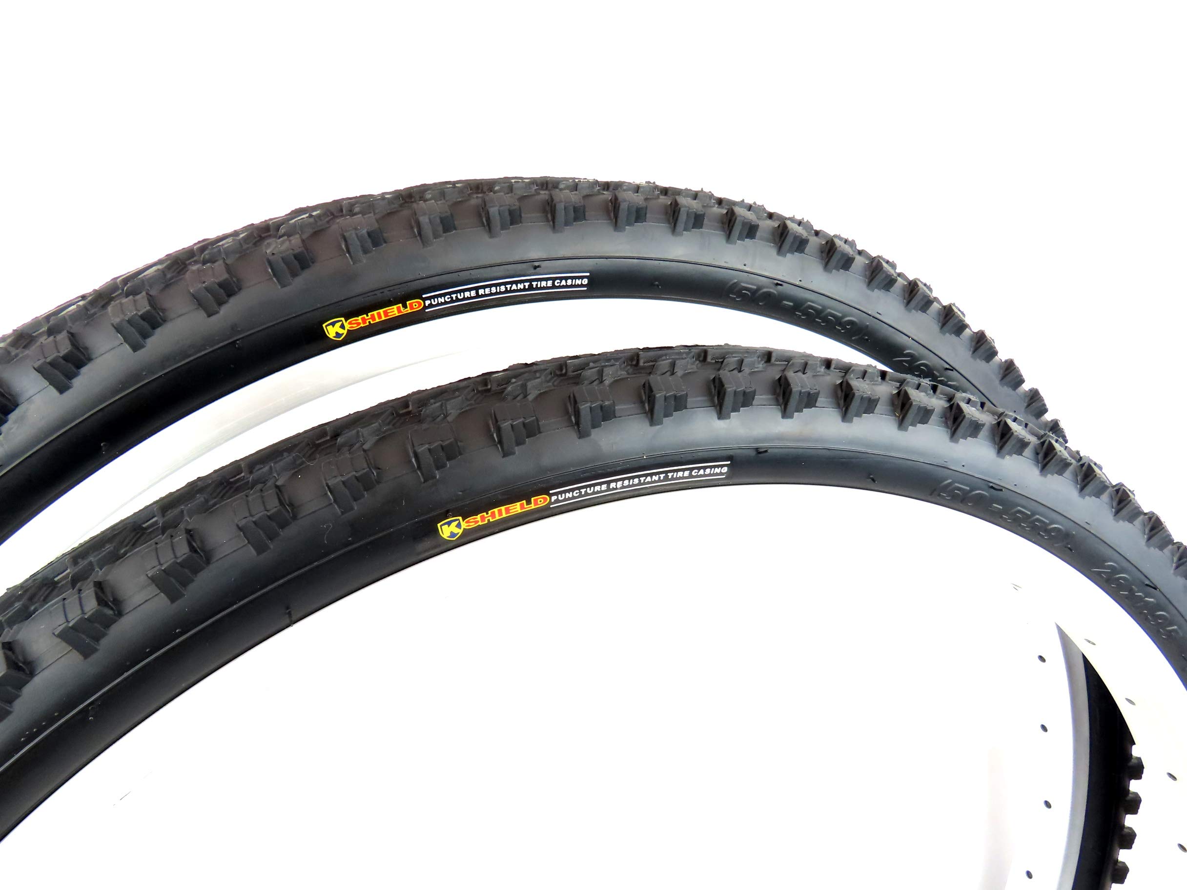Pair of KENDA K898 KShield Puncture Resistant MTB Bike Tyres, size 26 x 1.95, ETRTO 50-559