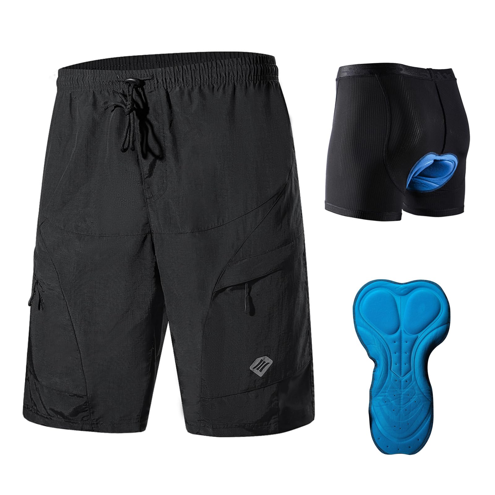 Santic Cuissard Velo Cuissard Cycliste Homme Cuissard VTT ou Velo Route avec Culotte Cyclisme Rembourré Dedans pour Homme - Boden