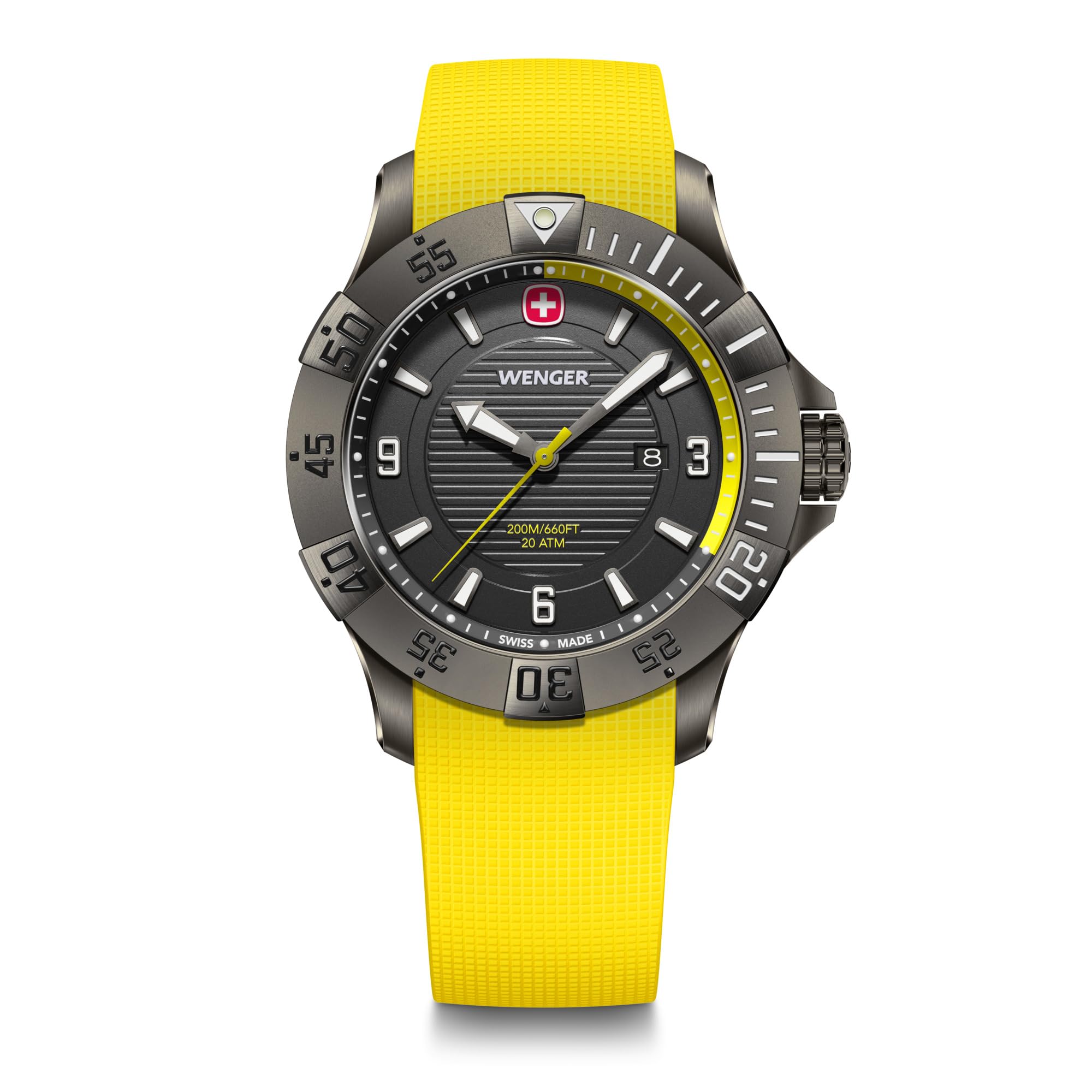 WENGER Herren Armbanduhr Seaforce, Ø 43 mm, Swiss Made, Analog Quarz, Wasserdicht bis 200 m