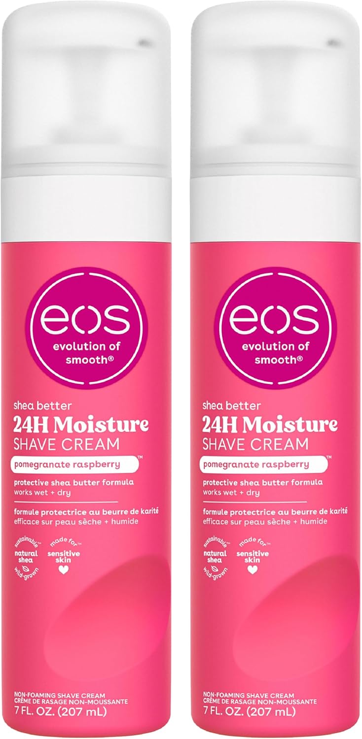 eos Shea Better Shaving Cream- Pomegranate Raspberry, 7 fl oz, 2-Pack