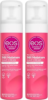 eos Shea Better Shave Cream Pomegranate Raspberry 2-Pack - Moisturizing Shea Butter & Aloe for Women, Smooth Irritation-Free Shave, 7oz