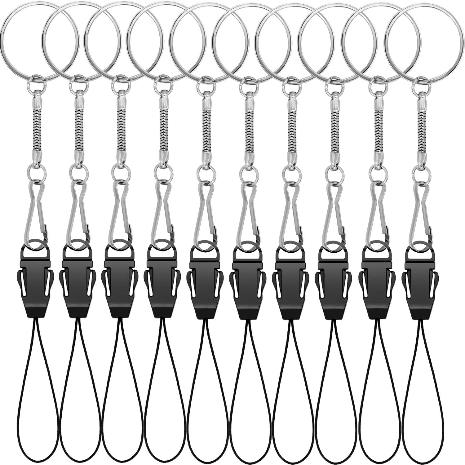 YOUOWO 10 Pcs Lanyards For USB Cell Phone Keys ID Card Badge, Small detachable Lanyard