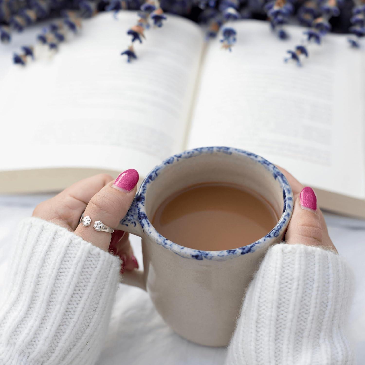 Project Hope Paw Hug Ring - Handcrafted 925 Sterling Silver Hand Hug - Tarnish-Free & Hypoallergenic - Adjustable Wrap Around Ring - Pet Owner Gift