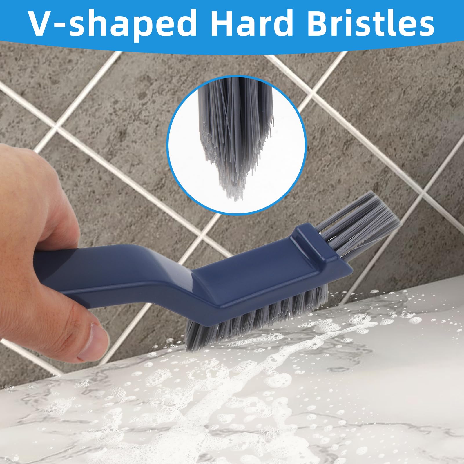 6-Piece Crevice Cleaning Brush Set – Multi-Purpose Gap Brushes For Bathroom, Kitchen Tiles, Windows, Doors - View #9