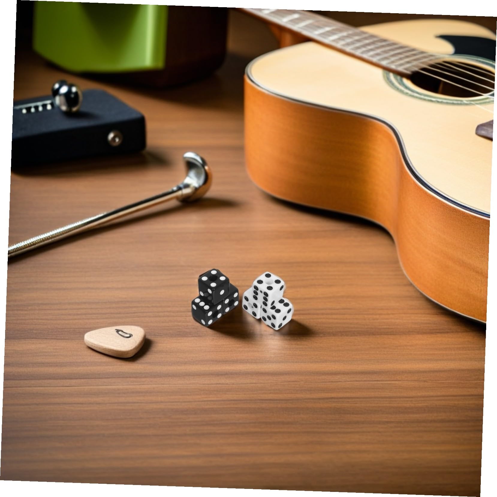 2 Set Pomelli Chitarra Dado Neri e Manopole Controllo Volume e Tono in Plastica per Basso Elettrico con Chiave Accessori Resistenti per Musicisti Professionisti