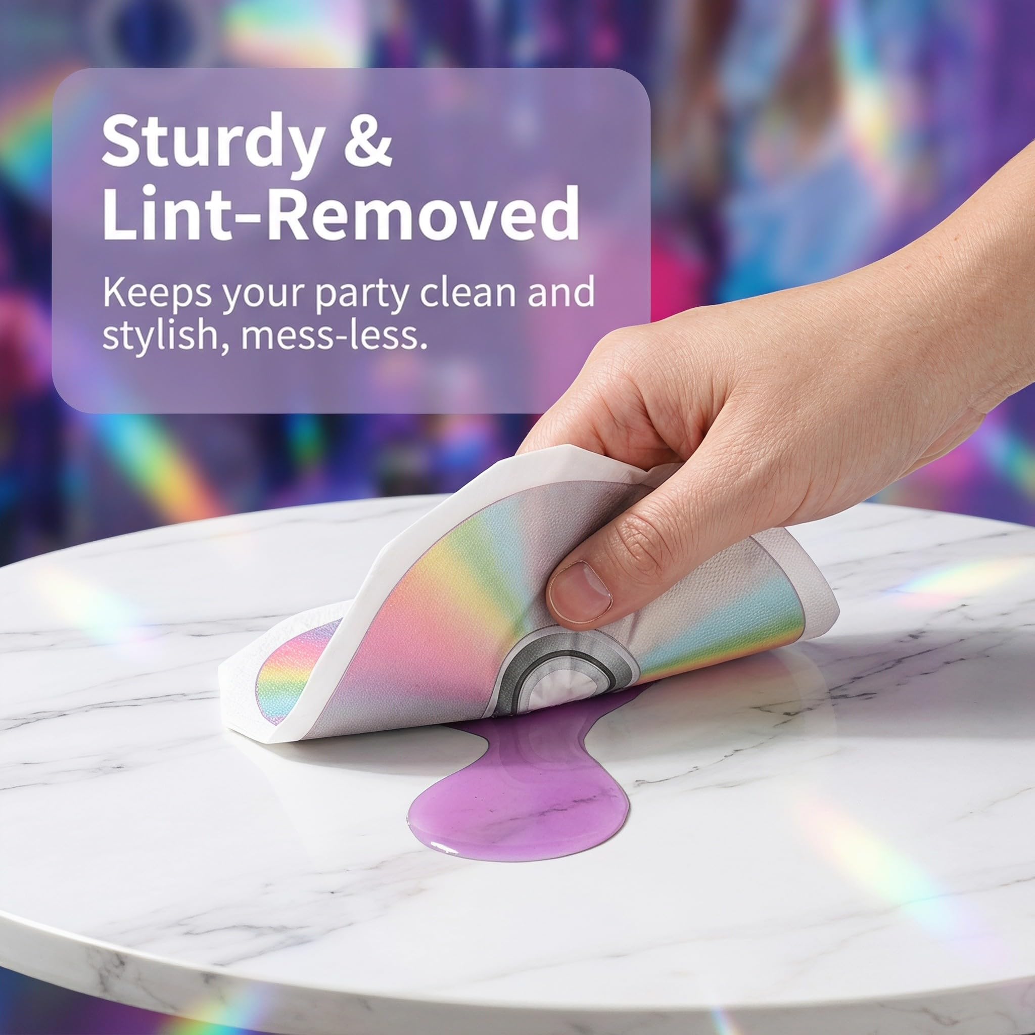 Luxshiny 80 tovaglioli di carta a forma di CD per feste musicali, ispirati