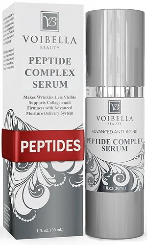 Peptide Complex Serum & Collagen Support For Face - Suero natural y orgánico antienvejecimiento para la piel - Péptidos, ácido hialurónico,