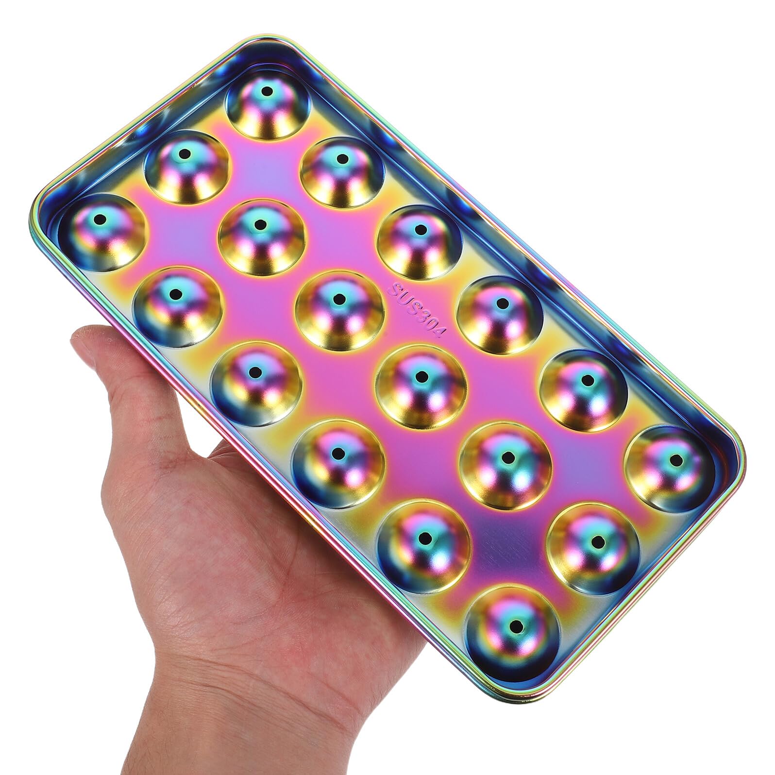 Mipcase Stampo per Cubetti di Ghiaccio in Acciaio Inox con Coperchio Rimovibile Vassoi Impilabili per Congelatore Stampo Facile da Staccare per Cocktail e Caffè