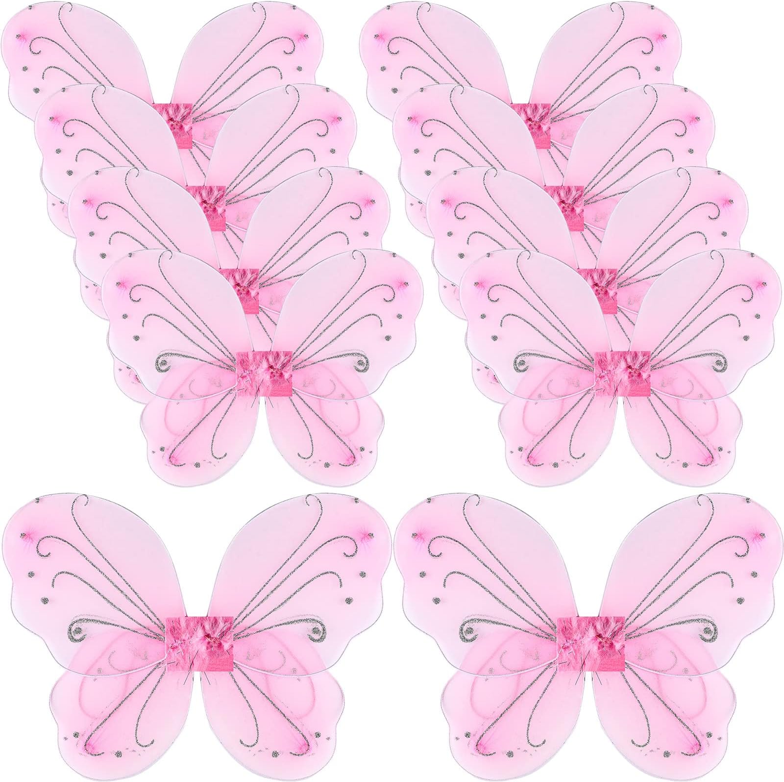 Chivao 10 Pieces Fairy Wings Butterfly Wings Costume Birthday Christmas Holloween Party Favors Decoration