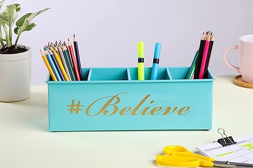 Miniatura 3 de DUDKI - Organizador de escritorio de regalo para el hogar, 4 compartimentos, soporte decorativo para lápices, kit de tocador, caja de viaje, caja de