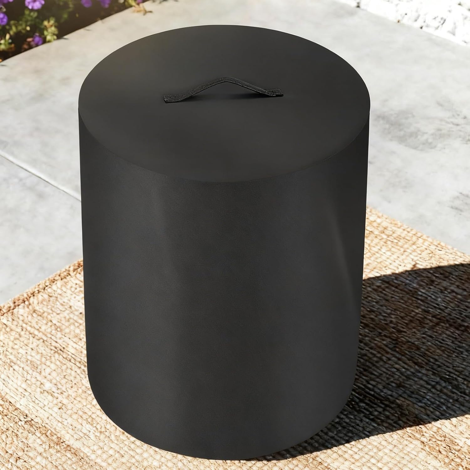 Heater Cover - Dustproof Oxford Fabric Protector For All Season Shielding, Weather Resistance With Adjustable Drawstring Closure, Round Patio Fire Pit Guard For Yard Porch Garden Lawn Party Indoor Use