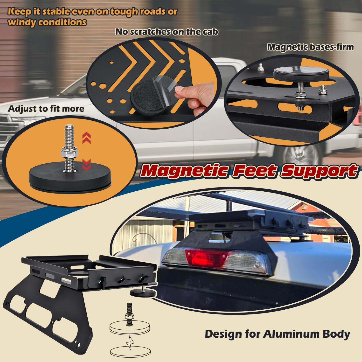TOPOWN Drill-Free Cab Mount for Starlink Mini for Ford F150 (2015+), Metal Bracket for Starlink Mini for F250-F550 (2017+), Truck Mount for Aluminum Body (US Patent 30/008,384)