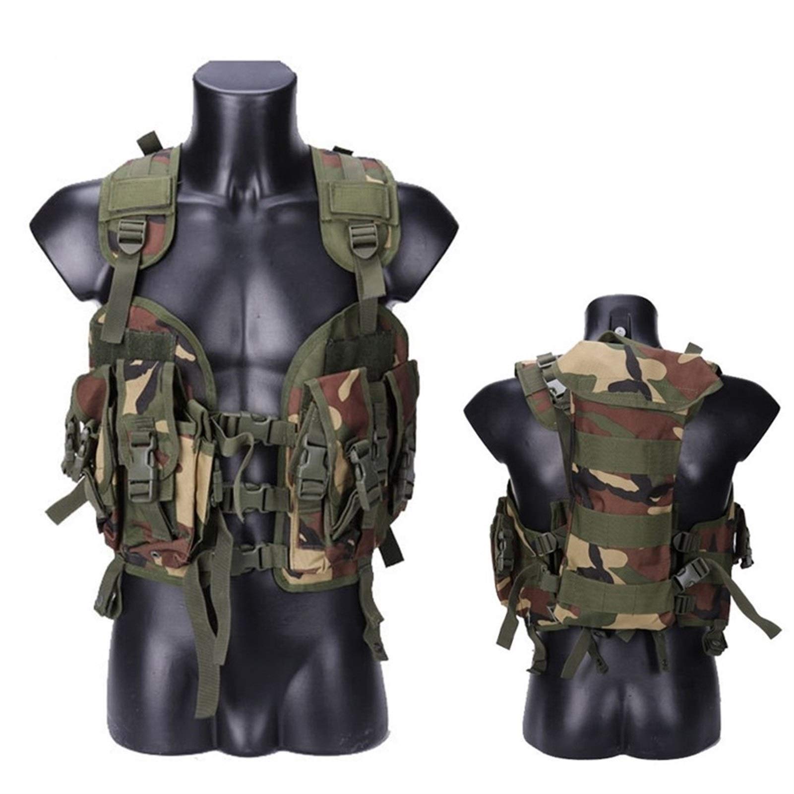 HXSZWJJ Gilets De Camouflage Gilet Tactique Militaire Hommes Poches Chasse Pêche Uniforme De Banlieue (Color : ACU Camouflage, Size : 50 x 40 x 6cm