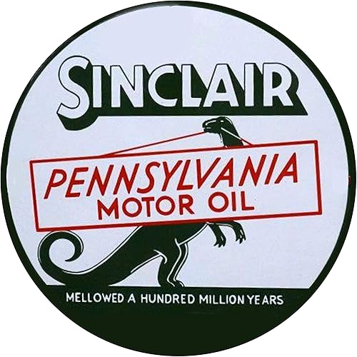 Miniatura 344 de Brotherhood Letrero de gas vintage de reproducción de letreros de metal vintage, letrero redondo de metal para garaje y hogar, 8 pulgadas de Nourse