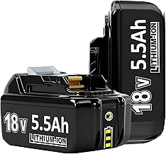 2X 5.5Ah 18V Replacement for BL1860B BL1850B BL1840 BL1840B BL1830 BL1820 BL1815 BL1835 BL1845 LXT-400,with LED Indicator