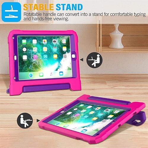 Miniatura 4 de SUPLIK Funda para niños para iPad de 56 generación (9.7 pulgadas, 20172018), iPad Air 1 y Air 2 y Pro 9.7 Funda con protector de pantalla, cubierta