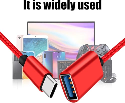 Miniatura 4 de Cable adaptador OTG, adaptador de nylon trenzado OTG USB Cable de datos Micro adaptador Cable U Cable adaptador de disco azul tamaño único