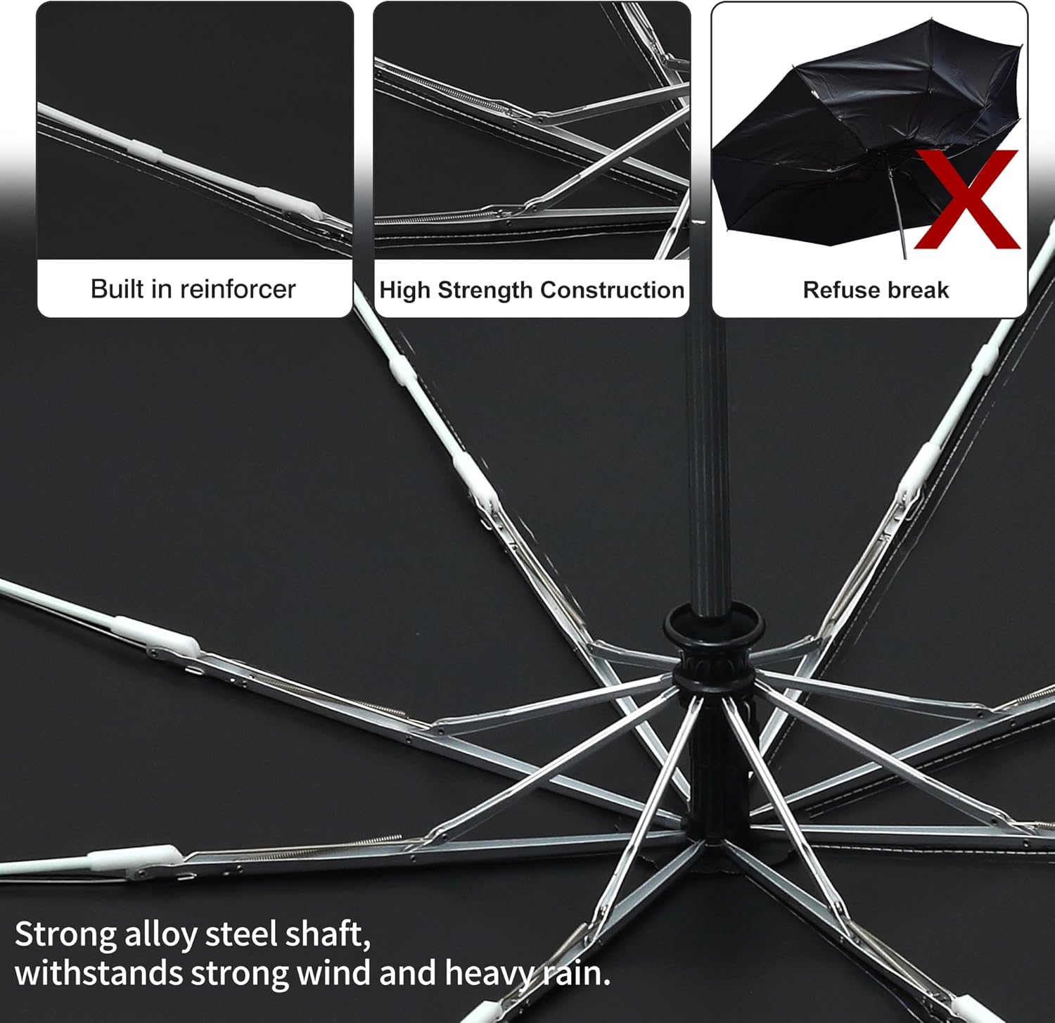 Color Coated Sun Umbrella UV Protection Compact Folding Windproof Parasols Travel Auto Open Close Shade Blocking UV - Image 7