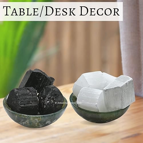 Miniatura 8 de Amazing Gemstone Cristal de selenita de turmalina negra, cristales de turmalina negra cruda a granel de 12 libra y cristales curativos de selenita