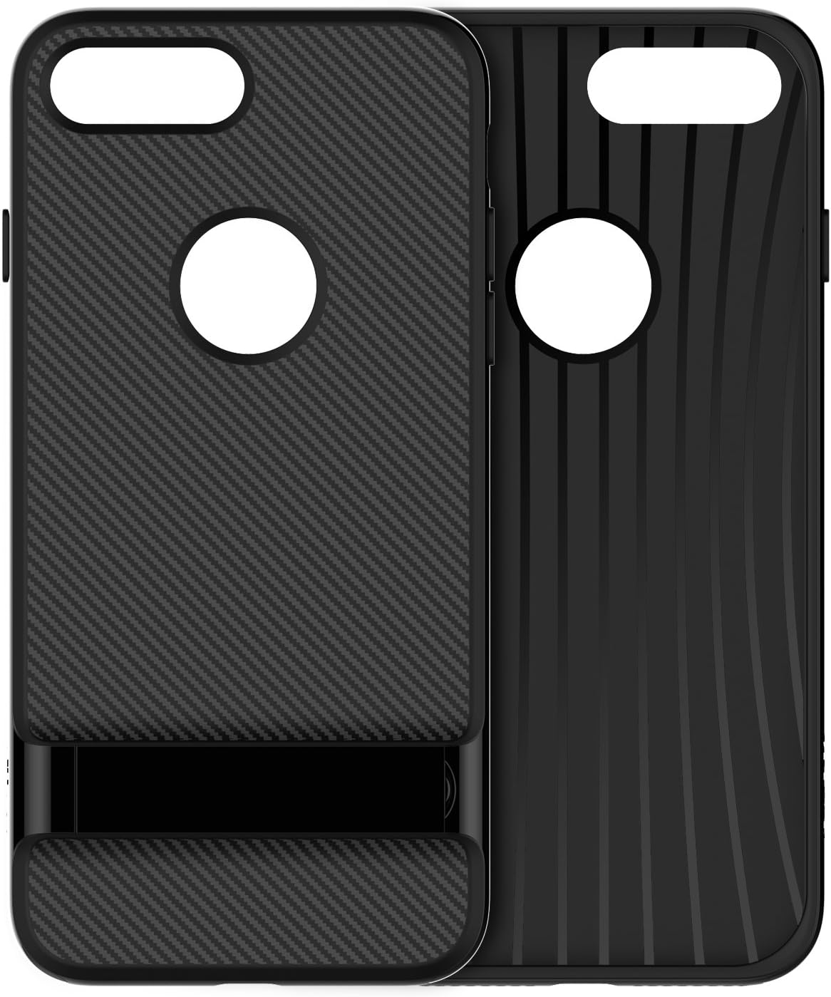 JETech Slim-Fit iPhone 7 Plus Case Cover with Microfiber and Self Stand for iPhone 7 Plus 5.5", Black
