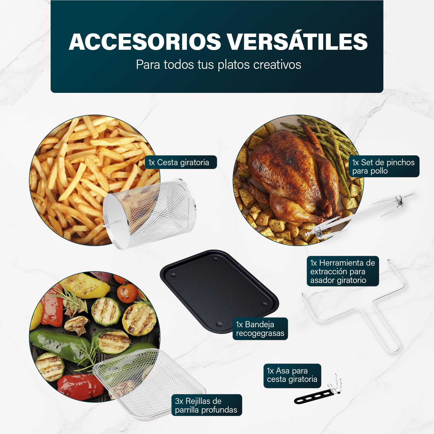 Princess Freidora de Aire Horno Vision, Capacidad de 12,6 L, Potencia de 1800 W, Cocción Multifunción, Panel Digital, Fácil de Limpiar, 182494