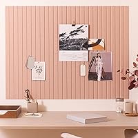 ZICOTO Large Felt Bulletin Board 35x47 Inch - Customizable Cork Board Alternative, 12 Adhesive Tiles & Pins for Office Home Wall Decor