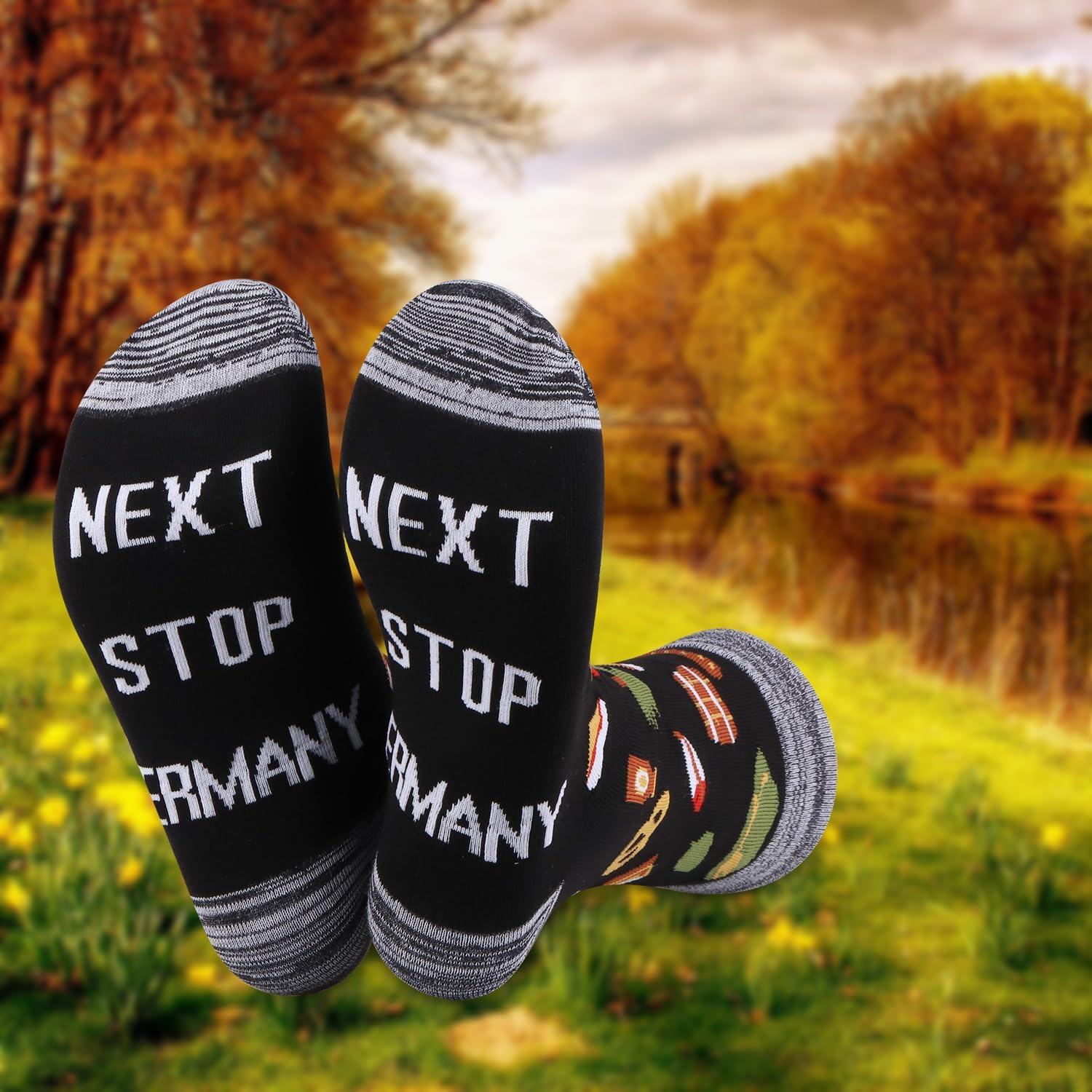 JXGZSO Germany Trip Gift Next Stop Germany Socks Germany Vacation Gift Germany Travel Socks Germany Symbols Souvenir Gift - Image 6