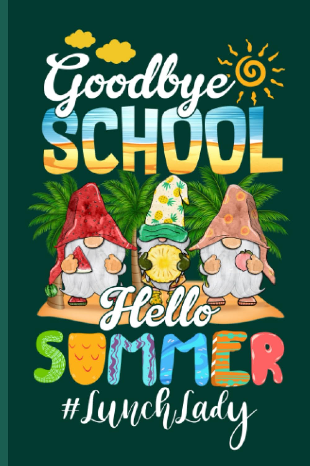 Cadeau de fin d'année scolaire carnet gnome rigolo pour maîtresse et enfants
