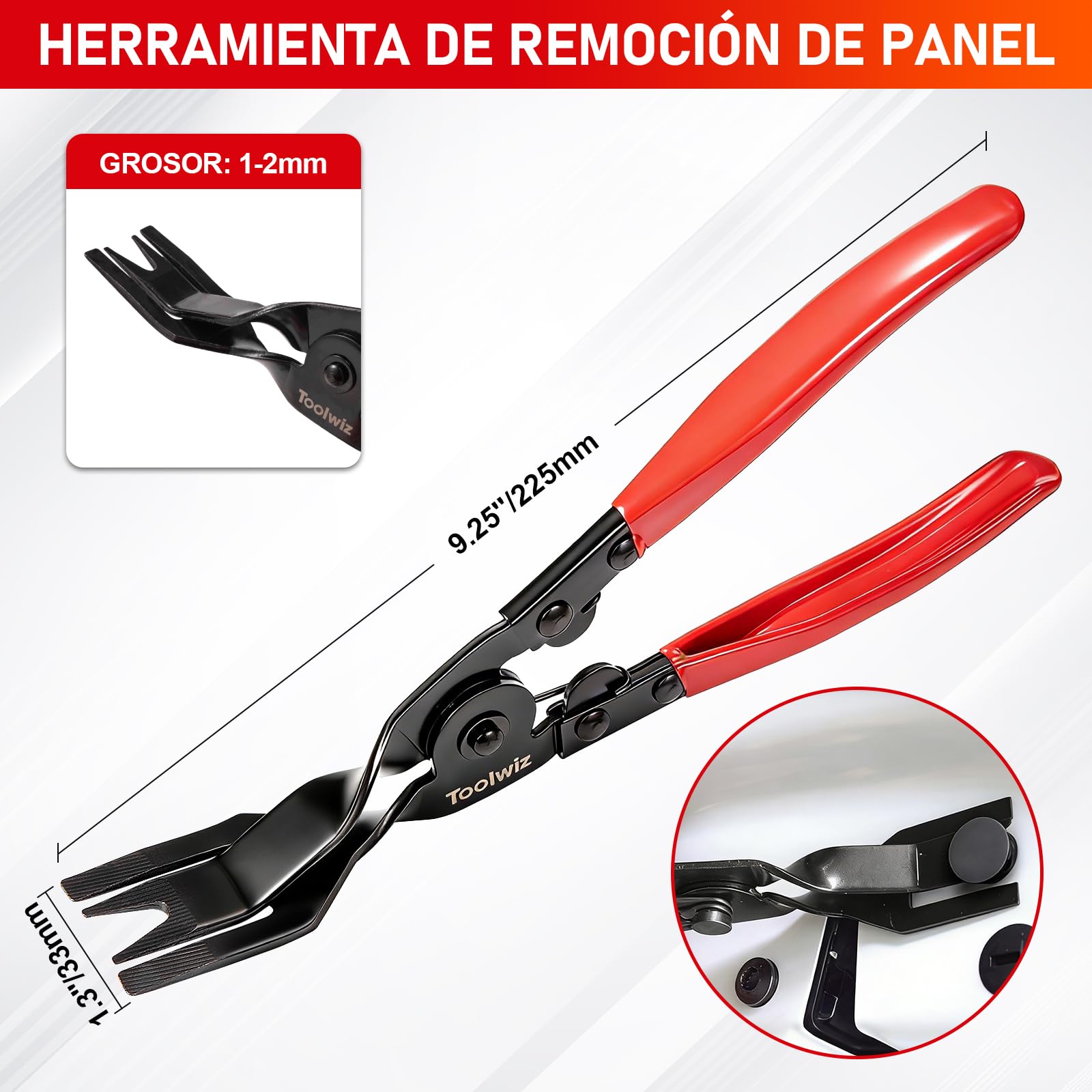 Toolwiz Juego de 6 alicates de línea de combustible, alicates de abrazadera de manguera, herramienta de extracción de panel, alicates de extracción de manguera, alicates de pasador de empuje de 30