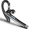 EUQQ Bluetooth Earpiece for Cellphone, Bluetooth V5.1 Headset Wireless Headphone with Noise Canceling Microphone for Office Driving, Waterproof Hands-Free Earphones Compatible with AndroidiOS