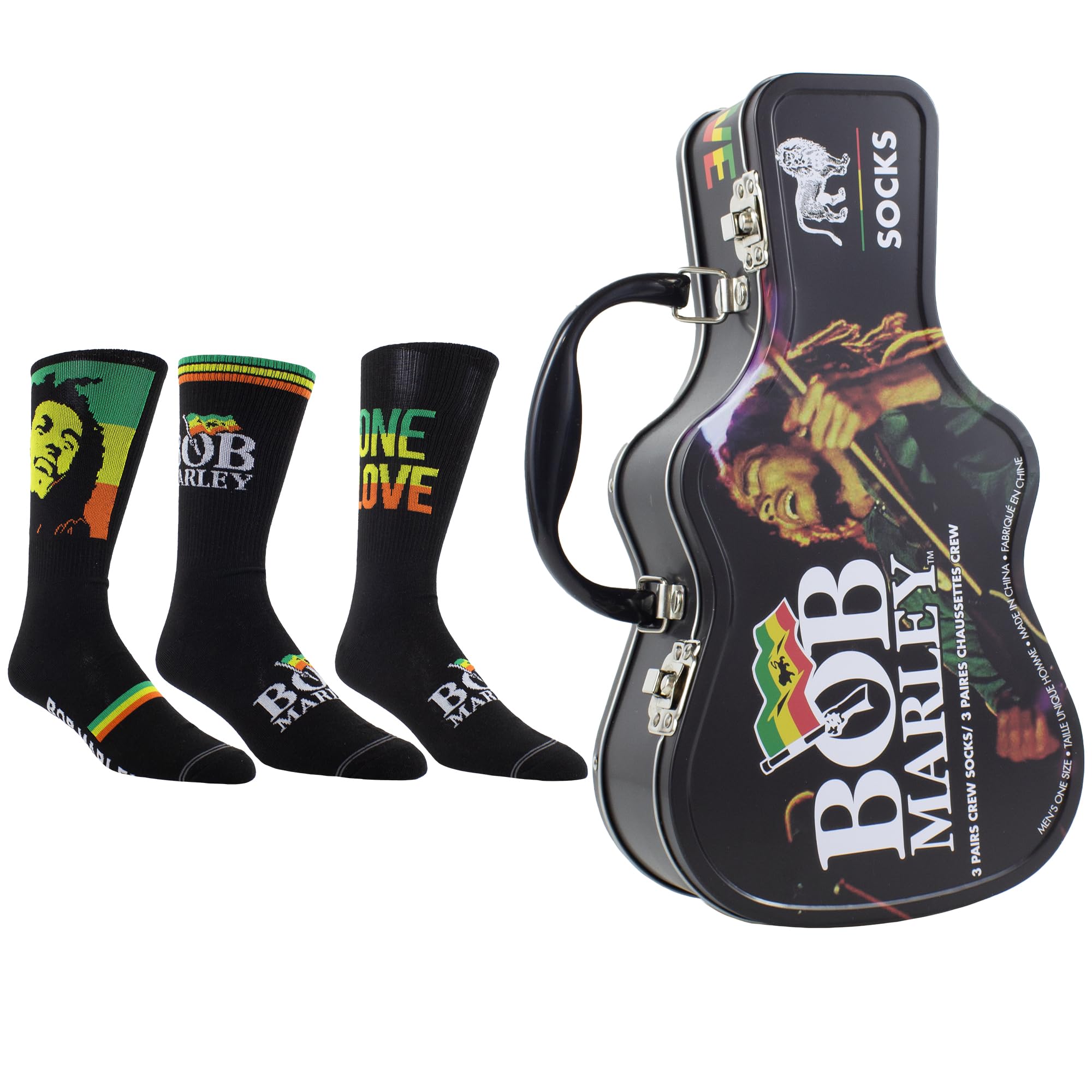 Licensed Guitar Tins with 3 Pairs of Socks