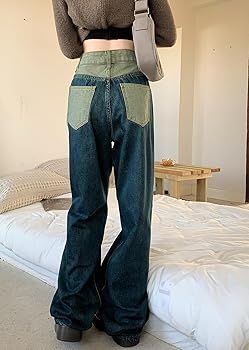 Amazon | [WANSHIX] ワイドデニム レディース ゆったり