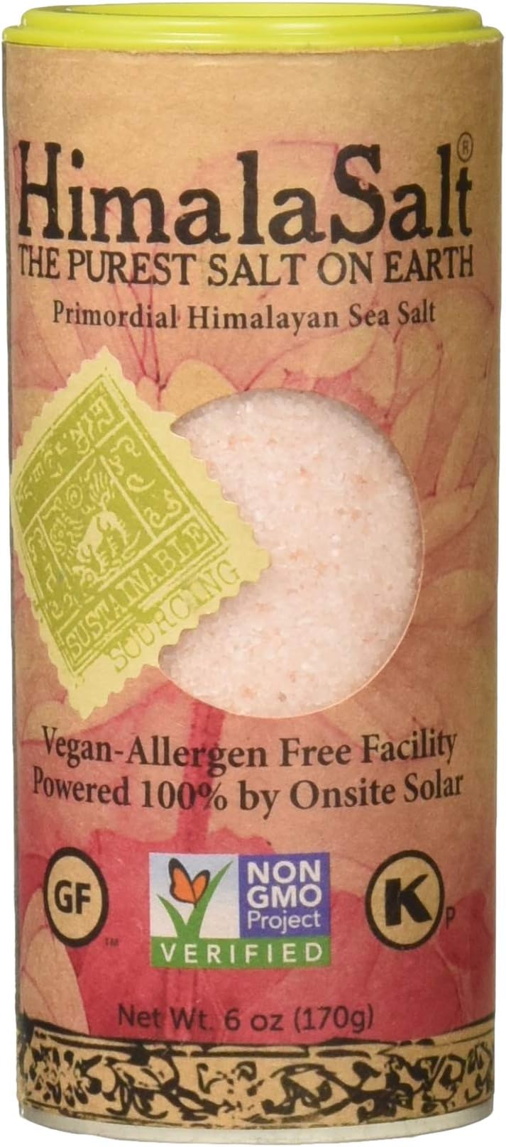 HimalaSalt Primordial Himalayan Sea Salt, Fine Grain Shaker, 6 Ounce
